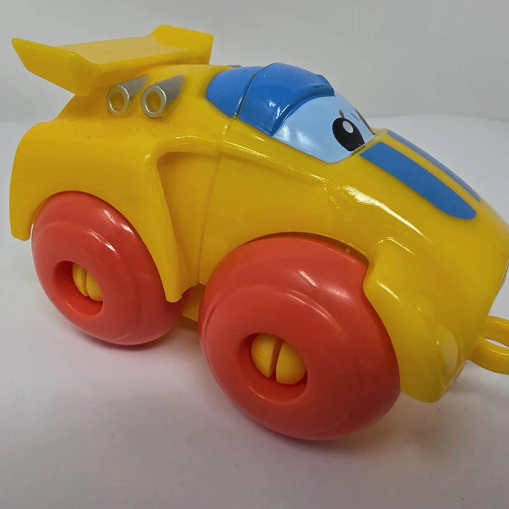 Mega Block Yellow Race Car 3 Pieces Block Toy